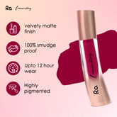 Ra Womanstory Comfy Silk Non Transfer 12H Liquid Matte Lipstick - 49 Cherry Blossom
